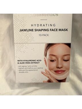 Glossmetics Hydrating Jawline Shaping Face Mask 10 Pack Anti-Aging
